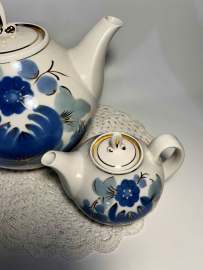 Набор чайников: доливочный и заварочный Городницкий ФЗ 1970-80гг форма Крыжановские, рос Е.З.Рудич. Картинка 3